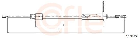 Cablu, frana de parcare COFLE 10.9435