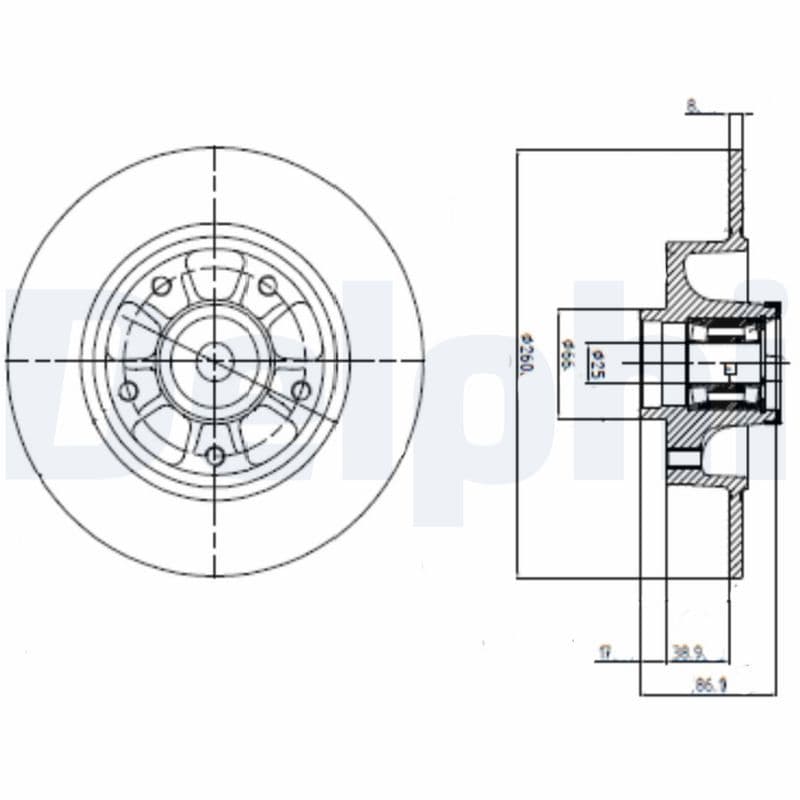 Disc frana DELPHI BG9112RS