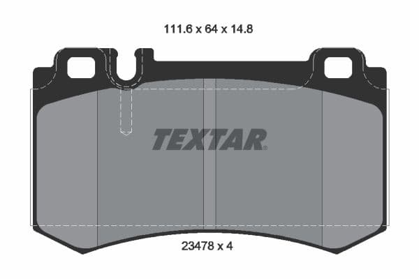 set placute frana,frana disc TEXTAR Q+ 2347802