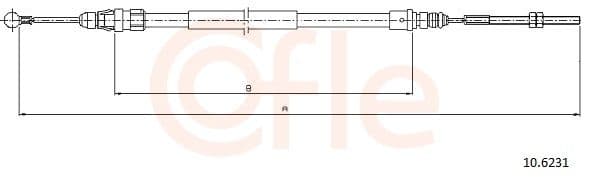 Cablu, frana de parcare COFLE 10.6231
