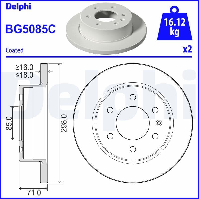 Disc frana DELPHI BG5085C