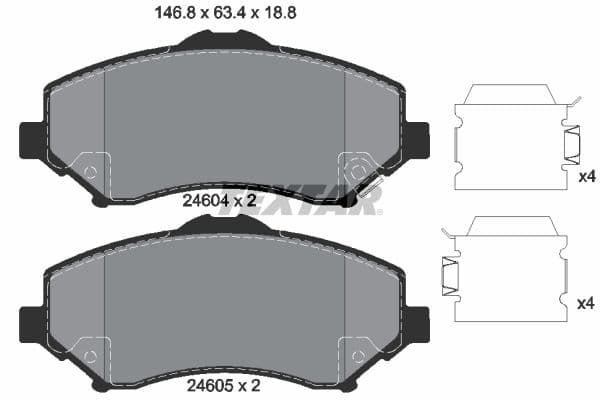 set placute frana,frana disc TEXTAR Q+ 2460401