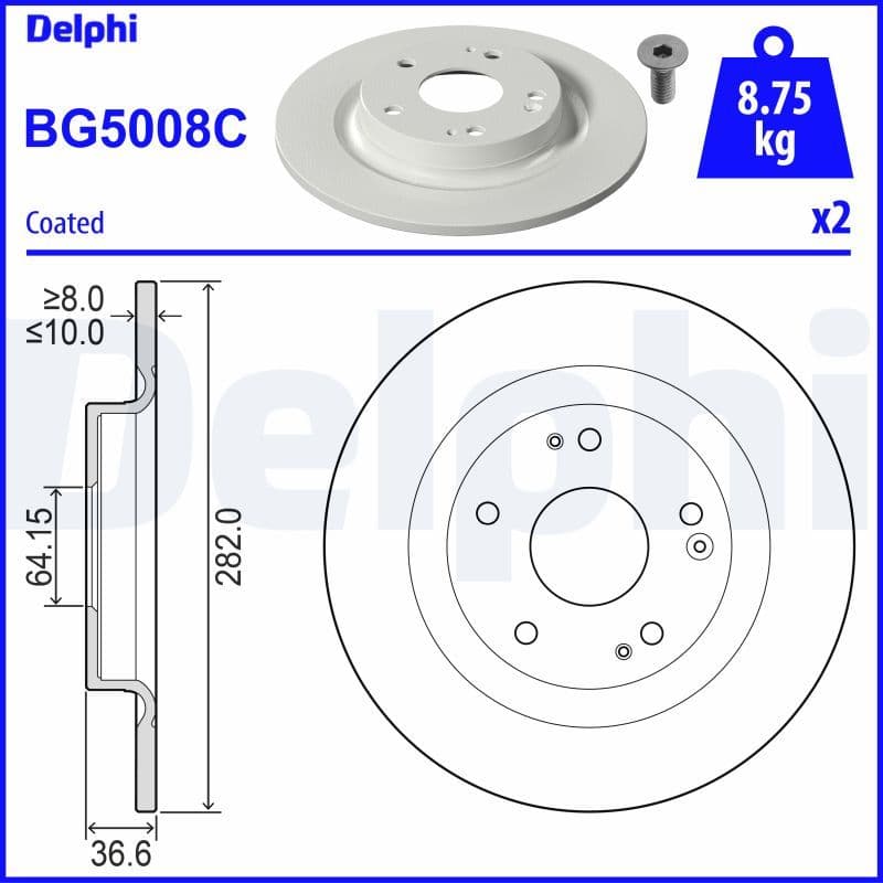 Disc frana DELPHI BG5008C