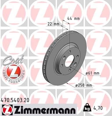 Disc frana ZIMMERMANN COAT Z 470.5403.20