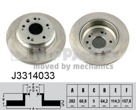 Disc frana NIPPARTS J3314033