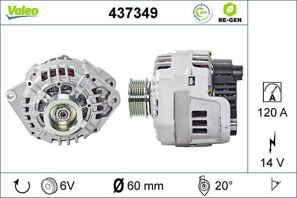 Generator / Alternator VALEO 437349