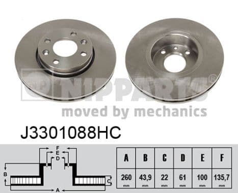 Disc frana NIPPARTS J3301088HC
