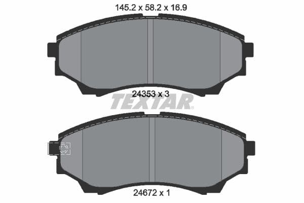 set placute frana,frana disc TEXTAR 2435301