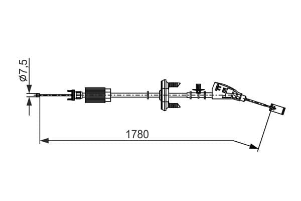 Cablu, frana de parcare BOSCH 1 987 482 796