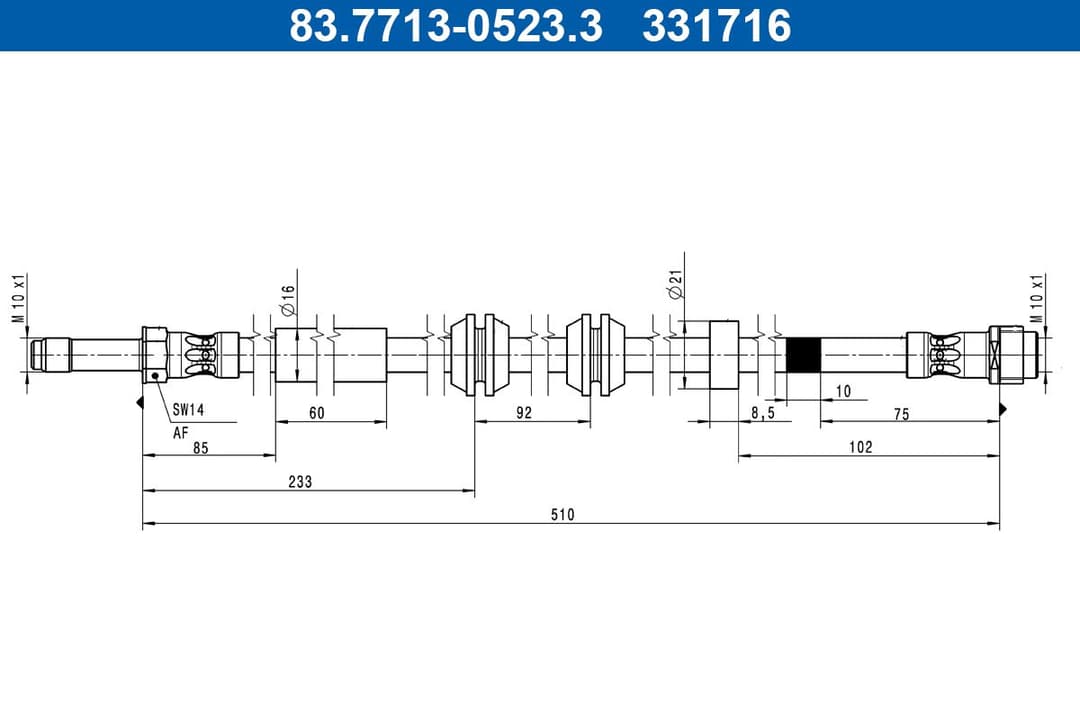 Furtun frana ATE 83.7713-0523.3