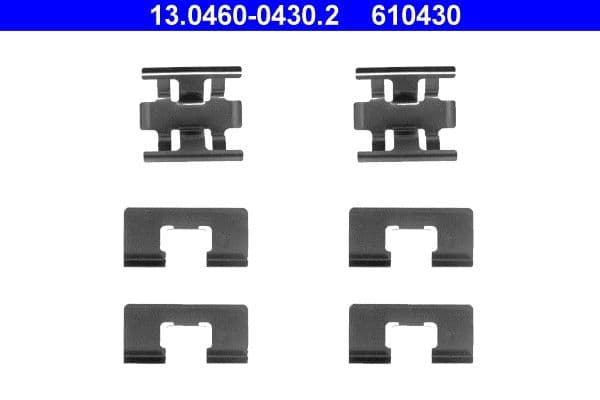 Set accesorii, placute frana ATE 13.0460-0430.2