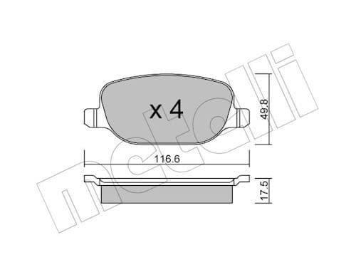 set placute frana,frana disc METELLI 22-0704-0