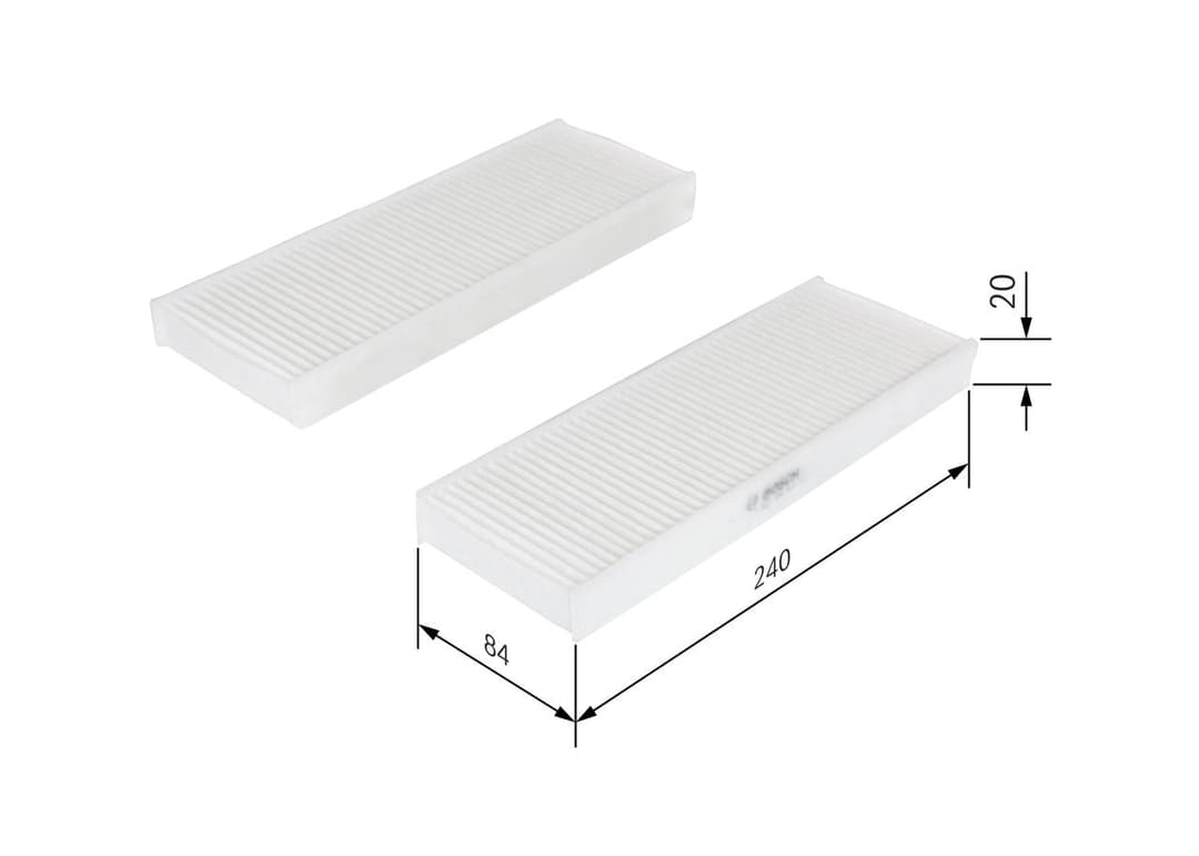 Filtru, aer habitaclu BOSCH 1 987 435 033