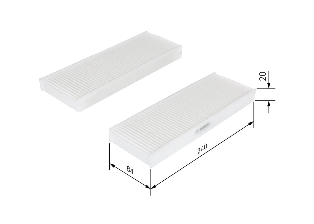 Filtru, aer habitaclu BOSCH 1 987 435 033