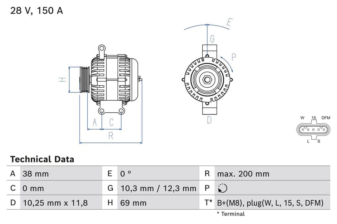 Generator / Alternator BOSCH 0 986 085 360