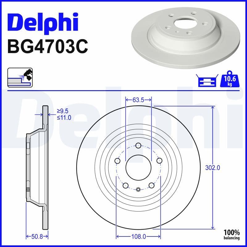 Disc frana DELPHI BG4703C