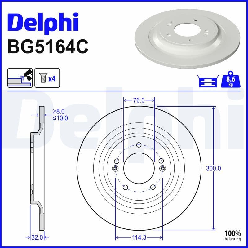 Disc frana DELPHI BG5164C