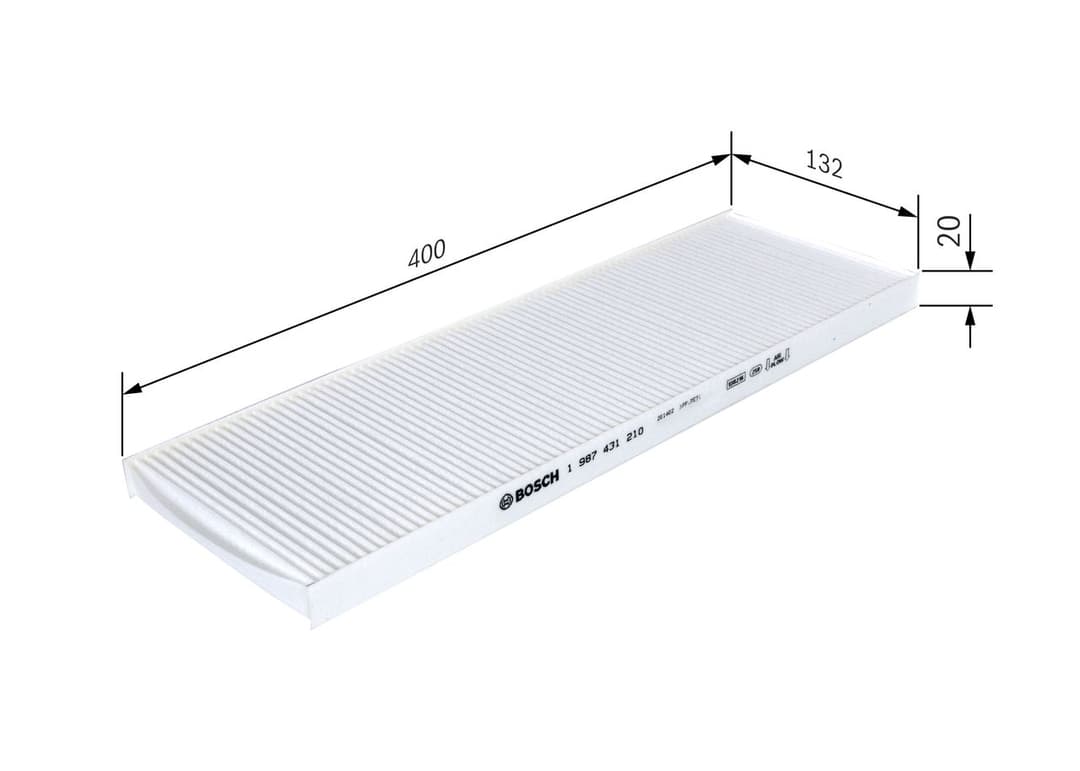 Filtru, aer habitaclu BOSCH 1 987 431 210