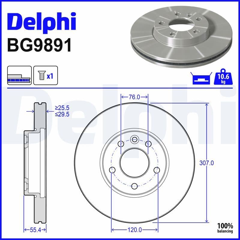 Disc frana DELPHI BG9891