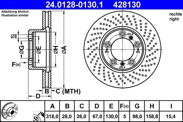 Disc frana ATE 24.0128-0130.1