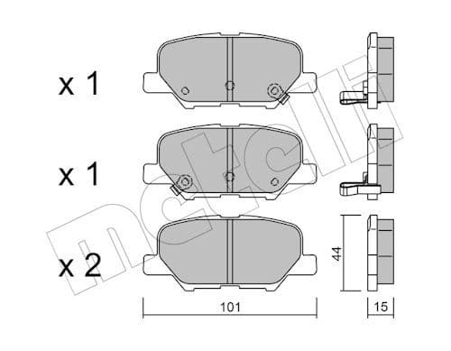 set placute frana,frana disc METELLI 22-0995-0