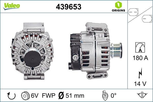 Generator / Alternator VALEO 439653