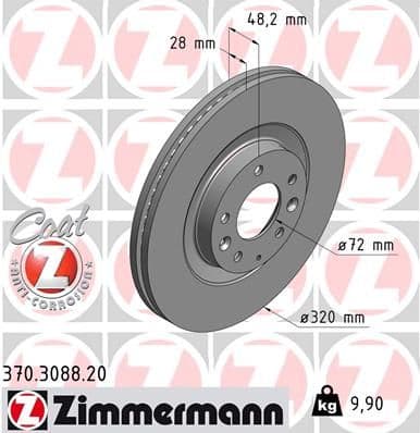 Disc frana ZIMMERMANN COAT Z 370.3088.20