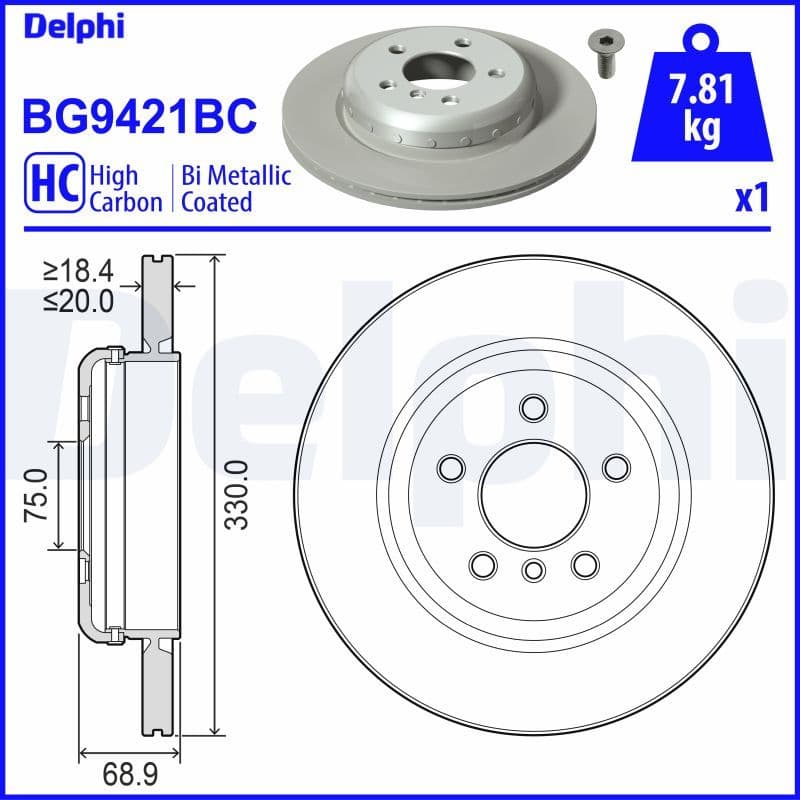 Disc frana DELPHI BG9421BC
