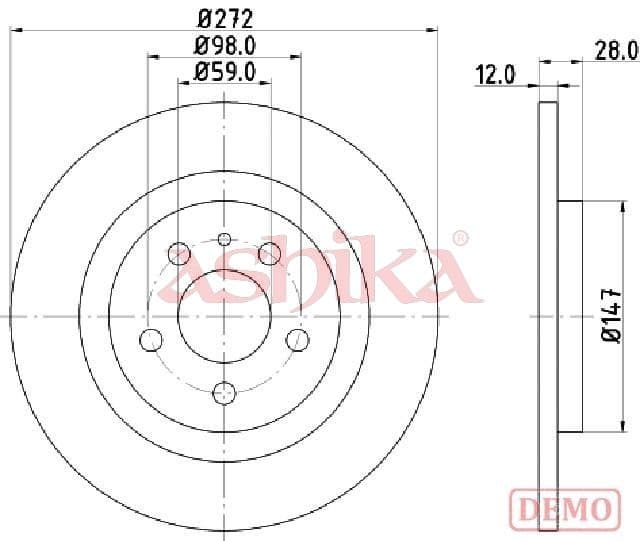 Disc frana ASHIKA 61-00-0606C