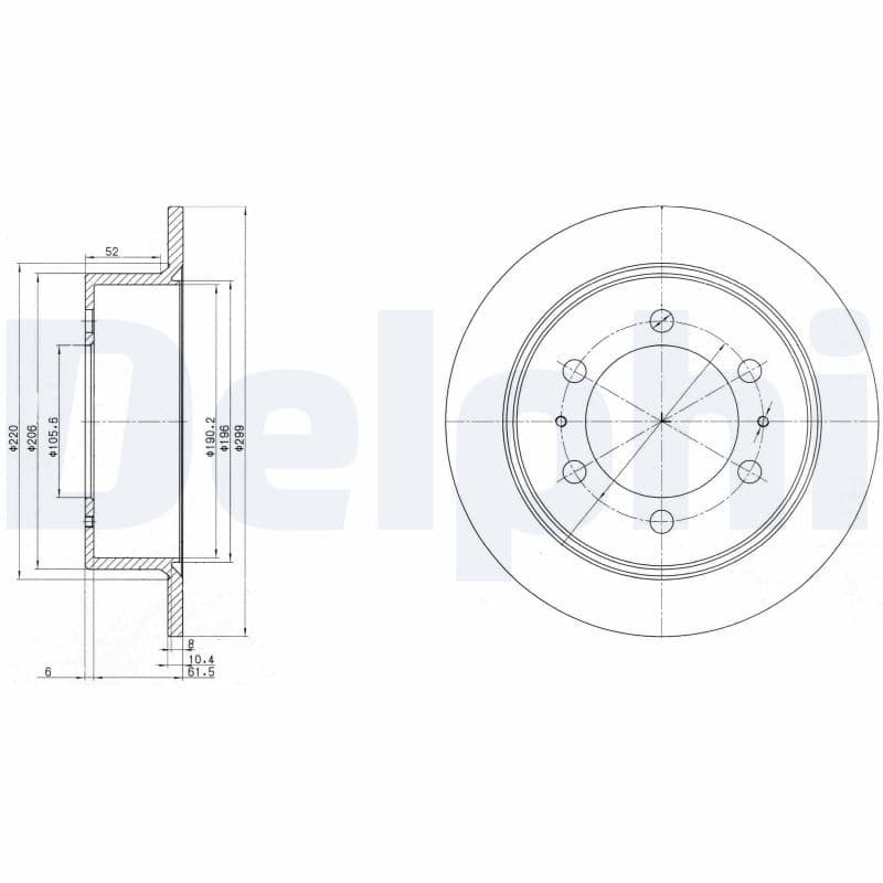 Disc frana DELPHI BG3522