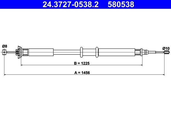 Cablu, frana de parcare ATE 24.3727-0538.2