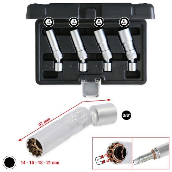 Set chei tubulare, bujie KS TOOLS 517.1145