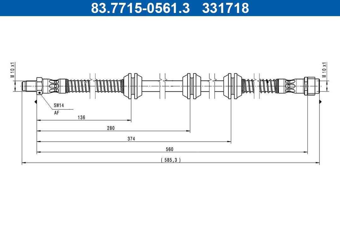 Furtun frana ATE 83.7715-0561.3