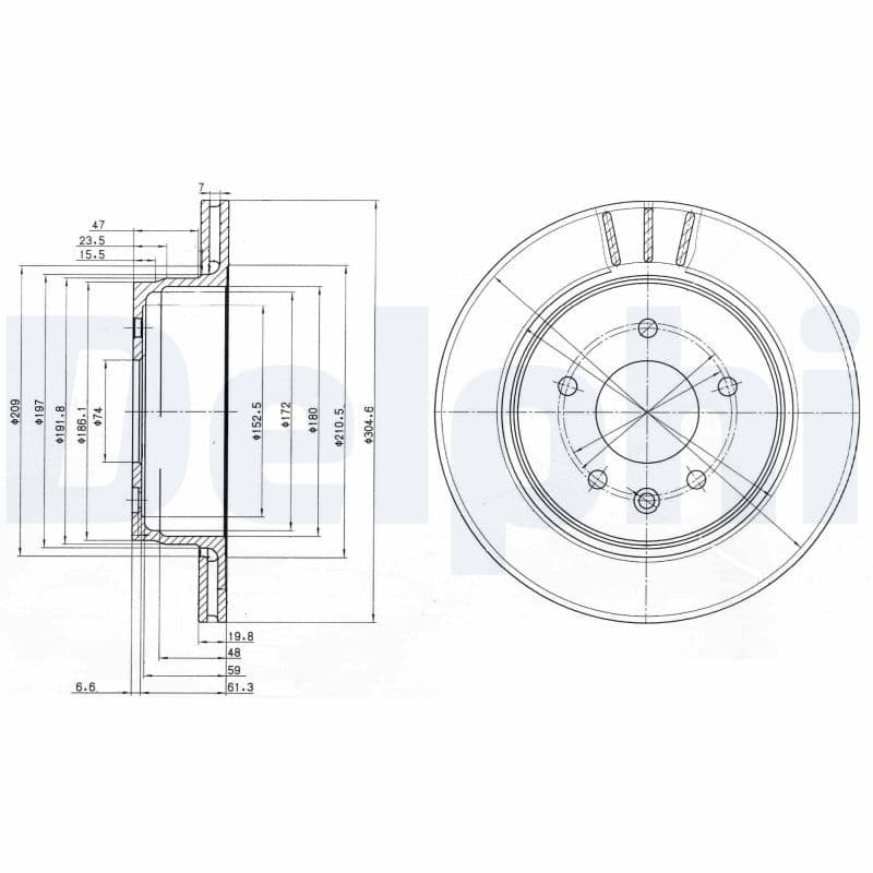 Disc frana DELPHI BG3542