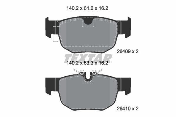 set placute frana,frana disc TEXTAR Q+ 2640901