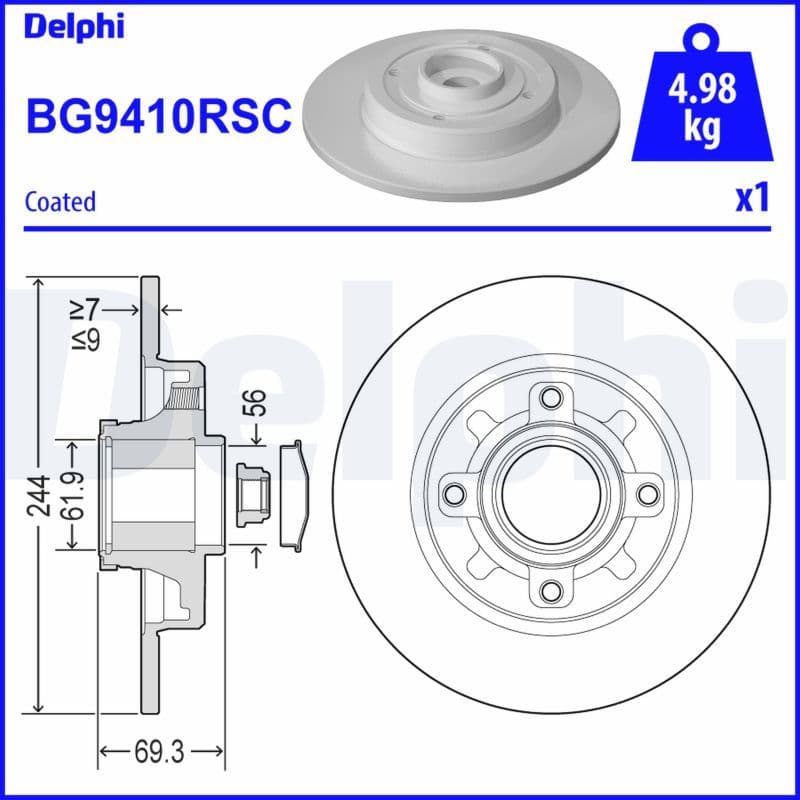 Disc frana DELPHI BG9410RSC