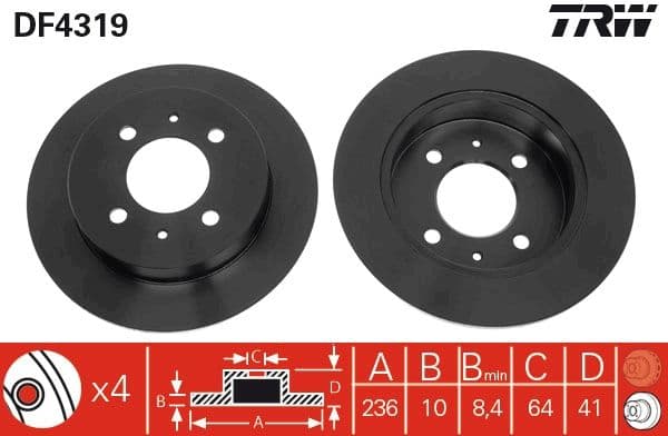 Disc frana TRW DF4319