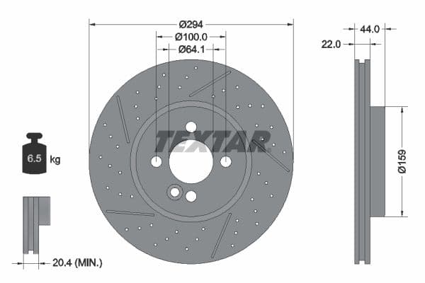 Disc frana TEXTAR PRO 92196703