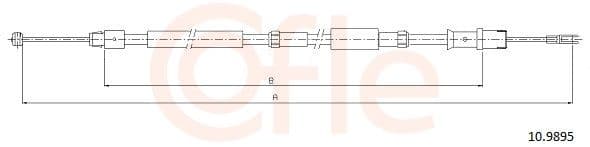 Cablu, frana de parcare COFLE 10.9895
