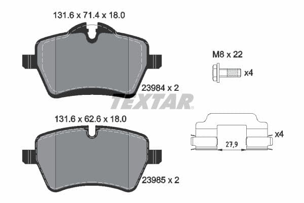 set placute frana,frana disc TEXTAR Q+ 2398401