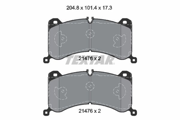 set placute frana,frana disc TEXTAR 2147601