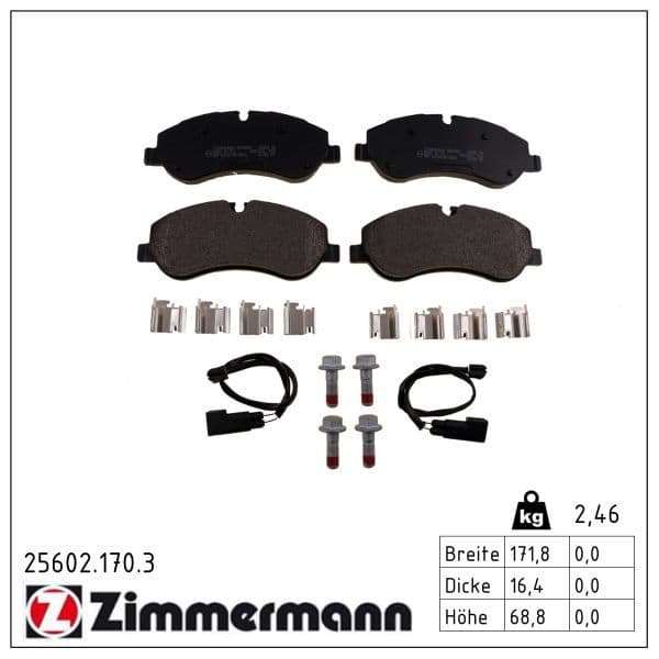 set placute frana,frana disc ZIMMERMANN 25602.170.3