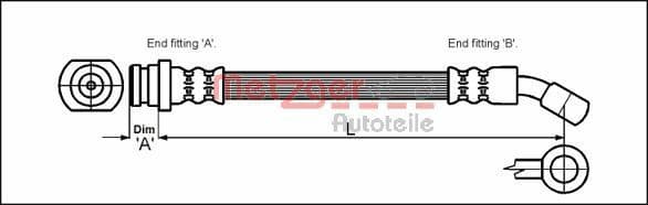 Furtun frana METZGER 4110072