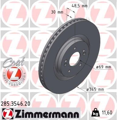 Disc frana ZIMMERMANN COAT Z 285.3546.20
