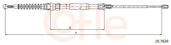 Cablu, frana de parcare COFLE 10.7626