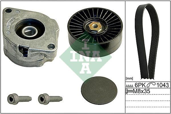 Set curea transmisie cu caneluri Schaeffler INA 529 0102 10