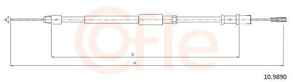 Cablu, frana de parcare COFLE 10.9890
