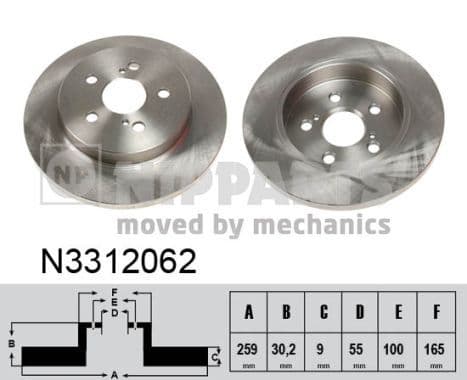 Disc frana NIPPARTS N3312062