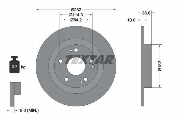 Disc frana TEXTAR PRO 92301303