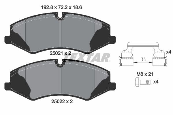 set placute frana,frana disc TEXTAR Q+ 2502101